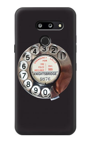 LG G8 ThinQ Hard Case Retro Rotary Phone Dial On