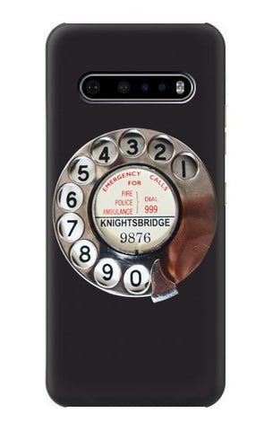 LG V60 ThinQ 5G Hard Case Retro Rotary Phone Dial On