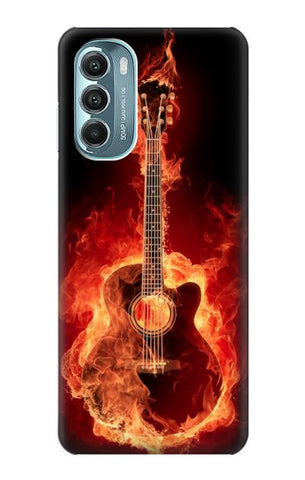 Motorola Moto G Stylus 5G (2022) Hard Case Fire Guitar Burn