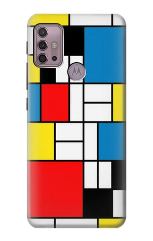 Motorola Moto G30 Hard Case Piet Mondrian Line Art Composition