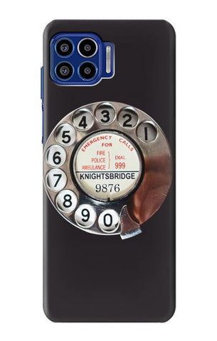 Motorola One 5G Hard Case Retro Rotary Phone Dial On