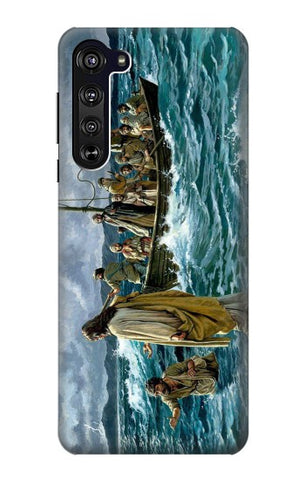 Motorola Edge Hard Case Jesus Walk on The Sea