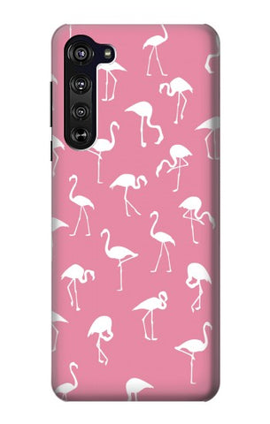 Motorola Edge Hard Case Pink Flamingo Pattern