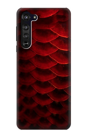 Motorola Edge Hard Case Red Arowana Fish Scale