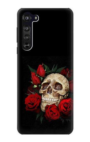 Motorola Edge Hard Case Dark Gothic Goth Skull Roses