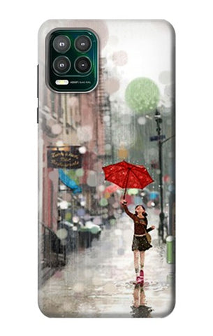 Motorola Moto G Stylus 5G Hard Case Girl in The Rain