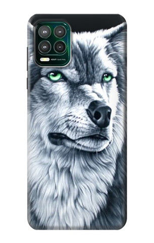Motorola Moto G Stylus 5G Hard Case Grim White Wolf