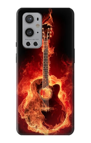 OnePlus 9 Pro Hard Case Fire Guitar Burn