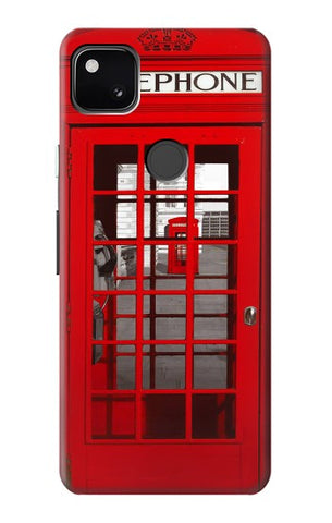 Google Pixel 4a Hard Case Classic British Red Telephone Box