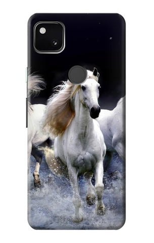 Google Pixel 4a Hard Case White Horse