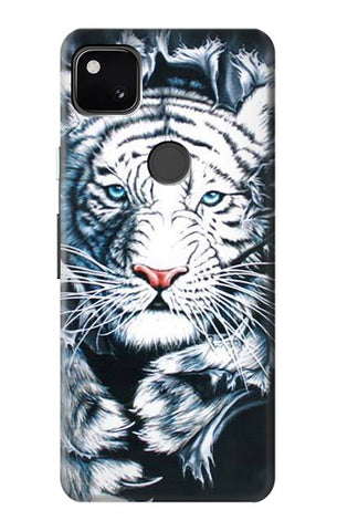 Google Pixel 4a Hard Case White Tiger