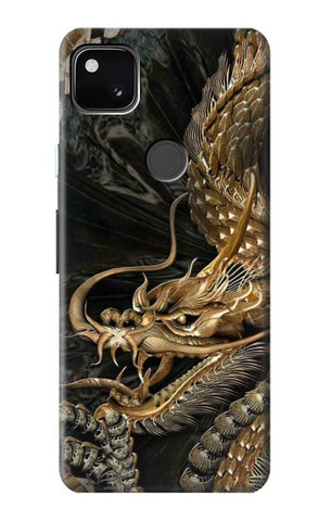 Google Pixel 4a Hard Case Gold Dragon