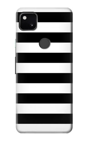 Google Pixel 4a Hard Case Black and White Striped