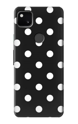 Google Pixel 4a Hard Case Black Polka Dots