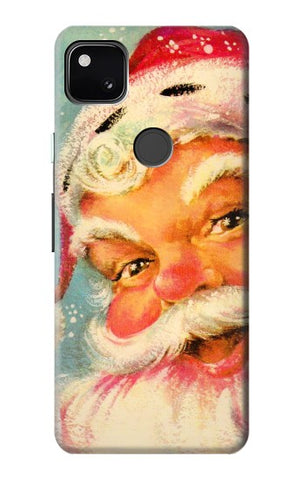 Google Pixel 4a Hard Case Christmas Vintage Santa