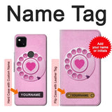 Google Pixel 4a Hard Case Pink Retro Rotary Phone with custom name