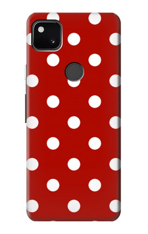Google Pixel 4a Hard Case Red Polka Dots