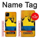 Google Pixel 4a Hard Case Colombia Football Flag with custom name