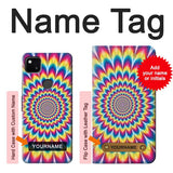 Google Pixel 4a Hard Case Colorful Psychedelic with custom name