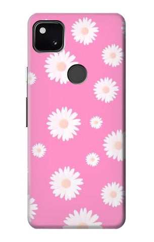 Google Pixel 4a Hard Case Pink Floral Pattern