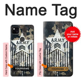 Google Pixel 4a Hard Case Army Camo Camouflage with custom name