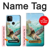 Google Pixel 5A 5G Hard Case Ocean Sea Turtle with custom name