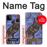 Google Pixel 5A 5G Hard Case Platypus Australian Aboriginal Art with custom name