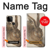 Google Pixel 5A 5G Hard Case Albrecht Durer Young Hare with custom name
