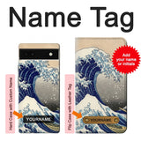Google Pixel 6a Hard Case Katsushika Hokusai The Great Wave off Kanagawa with custom name