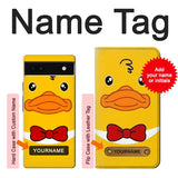 Google Pixel 6a Hard Case Yellow Duck with custom name