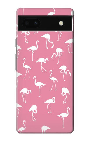 Google Pixel 6a Hard Case Pink Flamingo Pattern