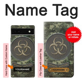 Google Pixel 6a Hard Case Biohazard Zombie Hunter Graphic with custom name