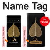 Google Pixel 6 Pro Hard Case Gold Leaf Buddhist Om Symbol with custom name