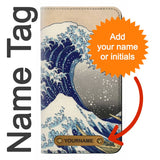 Google Pixel 6a PU Leather Flip Case Katsushika Hokusai The Great Wave off Kanagawa with leather tag