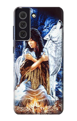 Samsung Galaxy S21 FE 5G Hard Case Grim Wolf Indian Girl