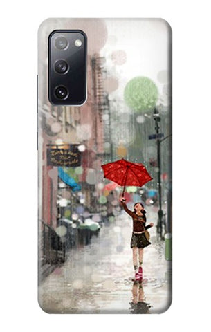 Samsung Galaxy S20 FE Hard Case Girl in The Rain