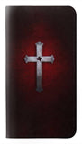 Google Pixel 6a PU Leather Flip Case Christian Cross