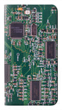 Google Pixel 5A 5G PU Leather Flip Case Electronics Circuit Board Graphic