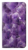 LG V60 ThinQ 5G PU Leather Flip Case Purple Quartz Amethyst Graphic Printed