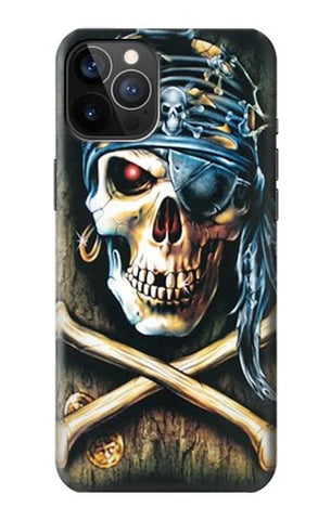 iPhone 12 Pro, 12 Hard Case Pirate Skull Punk Rock