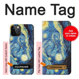 iPhone 12 Pro, 12 Hard Case Van Gogh Starry Nights with custom name