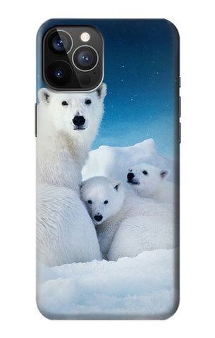 iPhone 12 Pro, 12 Hard Case Polar Bear Family Arctic