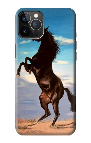 iPhone 12 Pro, 12 Hard Case Wild Black Horse