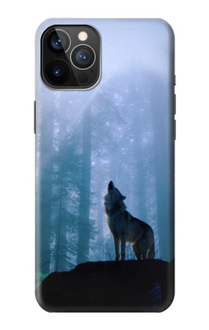 iPhone 12 Pro, 12 Hard Case Wolf Howling in Forest