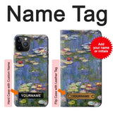 iPhone 12 Pro, 12 Hard Case Claude Monet Water Lilies with custom name