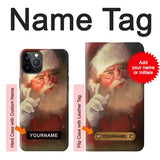 iPhone 12 Pro, 12 Hard Case Xmas Santa Claus with custom name
