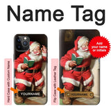 iPhone 12 Pro, 12 Hard Case Santa Claus Merry Xmas with custom name