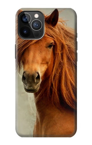 iPhone 12 Pro, 12 Hard Case Beautiful Brown Horse