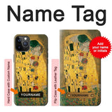 iPhone 12 Pro, 12 Hard Case Gustav Klimt The Kiss with custom name