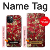 iPhone 12 Pro, 12 Hard Case Red Blossoming Almond Tree Van Gogh with custom name